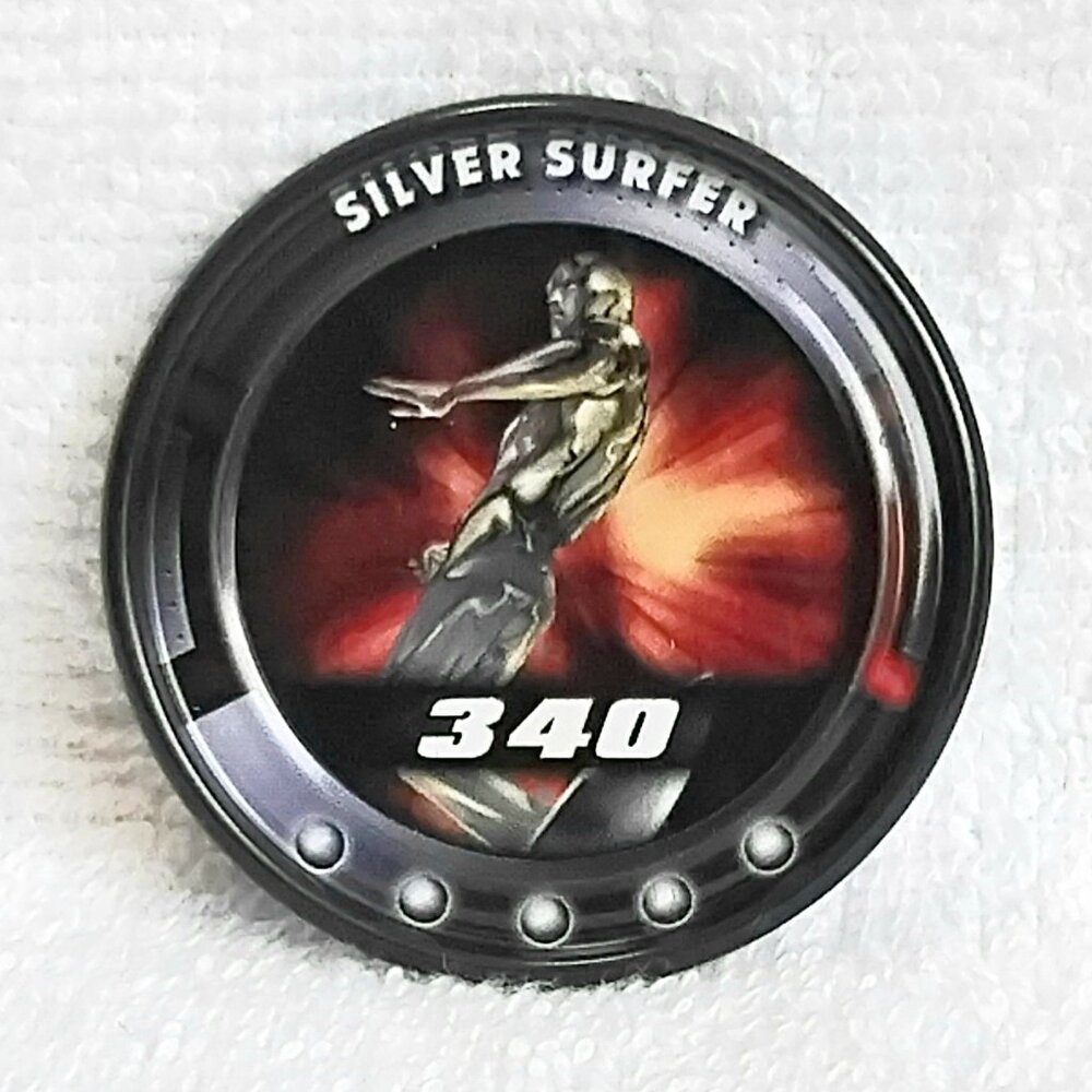 3/$25 Rare NM/M 2011 Upper Deck Silver Surfer 2" Marvel Slingers Medallion #65!!